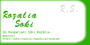 rozalia soki business card